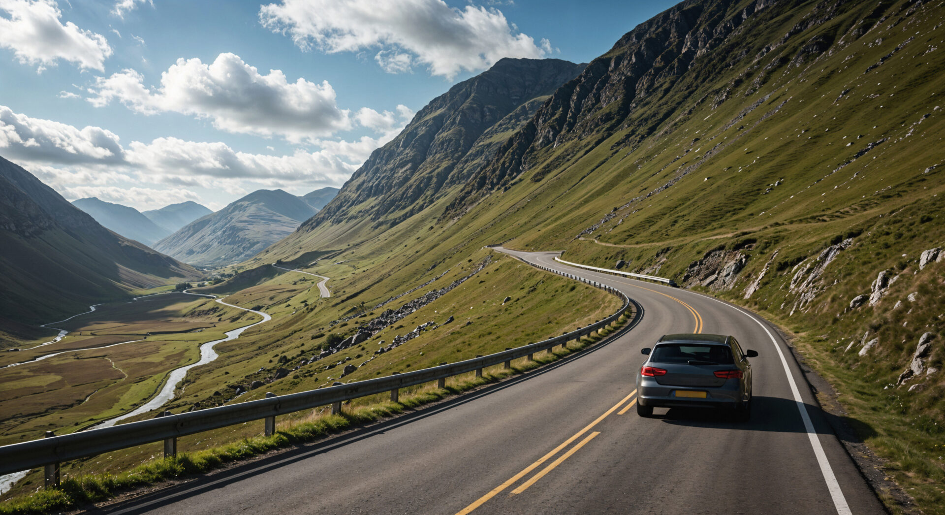 car-driving-winding-road-through-mountain-landscape